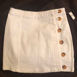 free people white skirt with buttons
